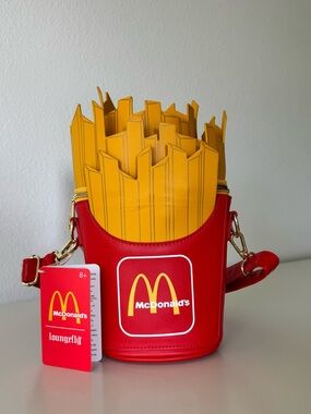 Loungefly McDonald’s Fries Red & Yellow Crossbody Bucket Bag
